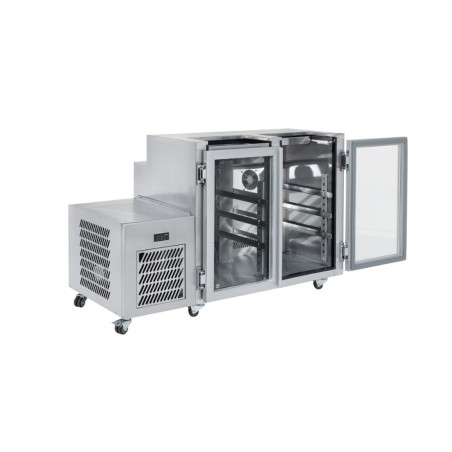 Glass Chiller - Two Door Self Contained Glass Chiller Slimline with two shelves and left hand services