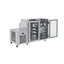Glass Chiller - Two Door Self Contained Glass Chiller Slimline with two shelves and right hand services