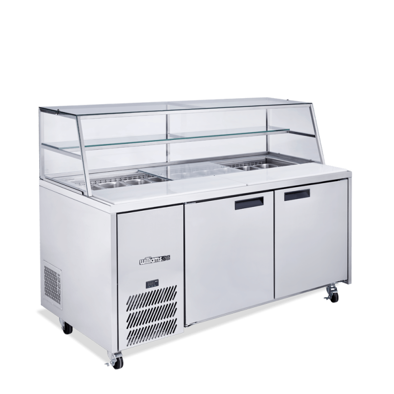 Jade Sandwich - Two Door Stainless Steel Prep Counter Refrigerator With Blown Air Well