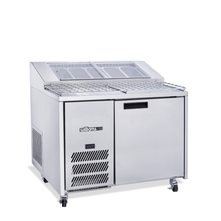 Jade Pizza - One Door Stainless Steel Pizza Prep Counter Refrigerator With Blown Air Well