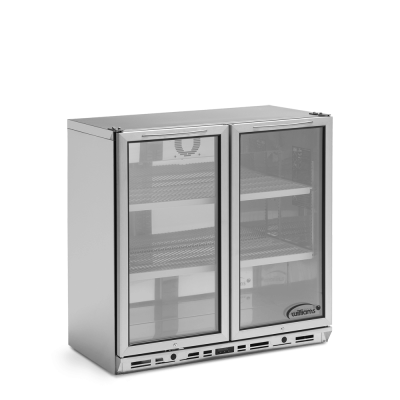 Bottle Cooler - Two Door Stainless Steel Bottle Cooler 800mm High