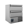 Aztra Hydrocarbon - Two drawer stainless steel under counter freezer