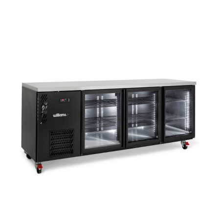 Cameo Mini - Three Door Black Colorbond Under Counter Display Refrigerator