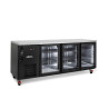 Cameo Mini - Three Door Black Colorbond Under Counter Display Refrigerator
