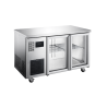 Topaz Under Counter - Two Door Stainless Under Counter Glass Door Refrigerator