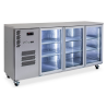 Cameo - Three Door Stainless Steel Under Counter Display Refrigerator