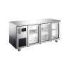 Topaz Under Counter - Three Door Stainless Under Counter Glass Door Refrigerator
