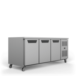  Topaz Under Counter - Three Door Stainless Under Counter Glass Door Refrigerator