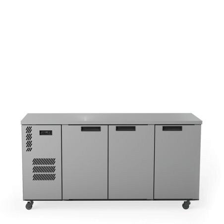 Cameo - Three Door Stainless Steel Under Counter Display Refrigerator