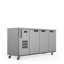  Cameo - Three Door Stainless Steel Under Counter Display Refrigerator