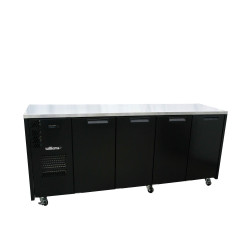  Cameo - Four Door Black Colorbond Under Counter Display Refrigerator