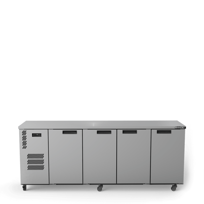 Cameo - Four Door Stainless Steel Under Counter Display Refrigerator