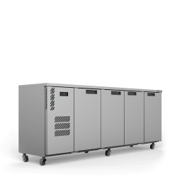  Cameo - Four Door Stainless Steel Under Counter Display Refrigerator