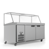 Banksia - Two Door White Colorbond Prep Counter Refrigerator With Angled Blown Air Well