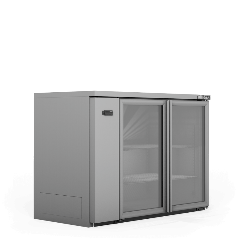 Cameo - Two Door Stainless Steel Remote Back Bar Counter Display Refrigerator