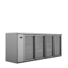 Cameo - Four Door Stainless Steel Remote Back Bar Counter Display Refrigerator