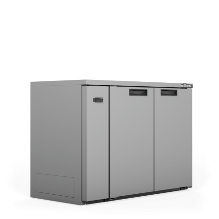 Cameo - Two Door Stainless Steel Remote Back Bar Counter Display Refrigerator