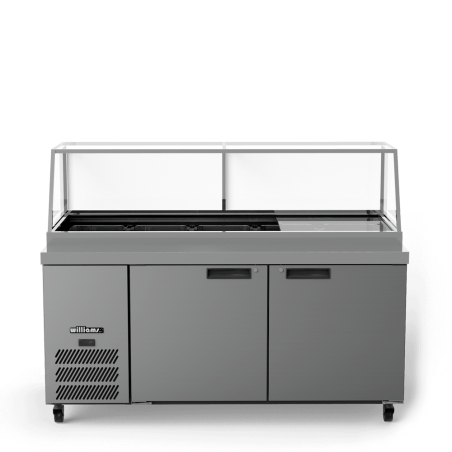 Banksia - Three Door Stainless Steel  Prep Counter Refrigerator With Flat Blown Air Well - Without Canopy