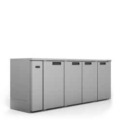  Cameo - Four Door Stainless Steel Remote Back Bar Counter Display Refrigerator