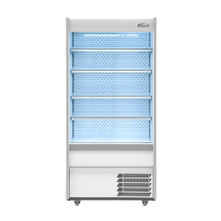 Gem Multideck - white open deck fridge with night blind