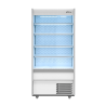 Gem Multideck - white open deck fridge with night blind