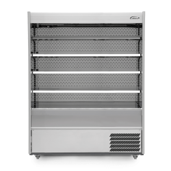 Gem Multideck - stainless steel open deck fridge with night blind