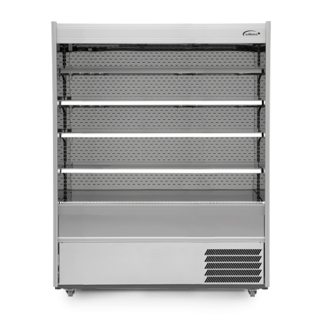 Gem Multideck - stainless steel open deck fridge with night blind