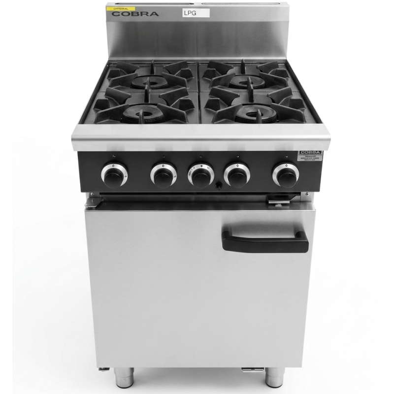 Used Cobra CR6D Four Burner Gas Range Static Oven - ST26UK256