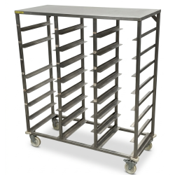 Used Stainless Steel 1/1 Gastronorm Pan 23 tray Trolley  -  ST26UK287