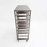 Used Stainless Steel 1/1 Gastronorm Pan 23 tray Trolley  -  ST26UK287
