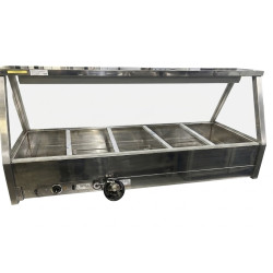 Used Roband E25 Straight Glass Hot Food Display Bar, 10 pans double row - ST26UK311