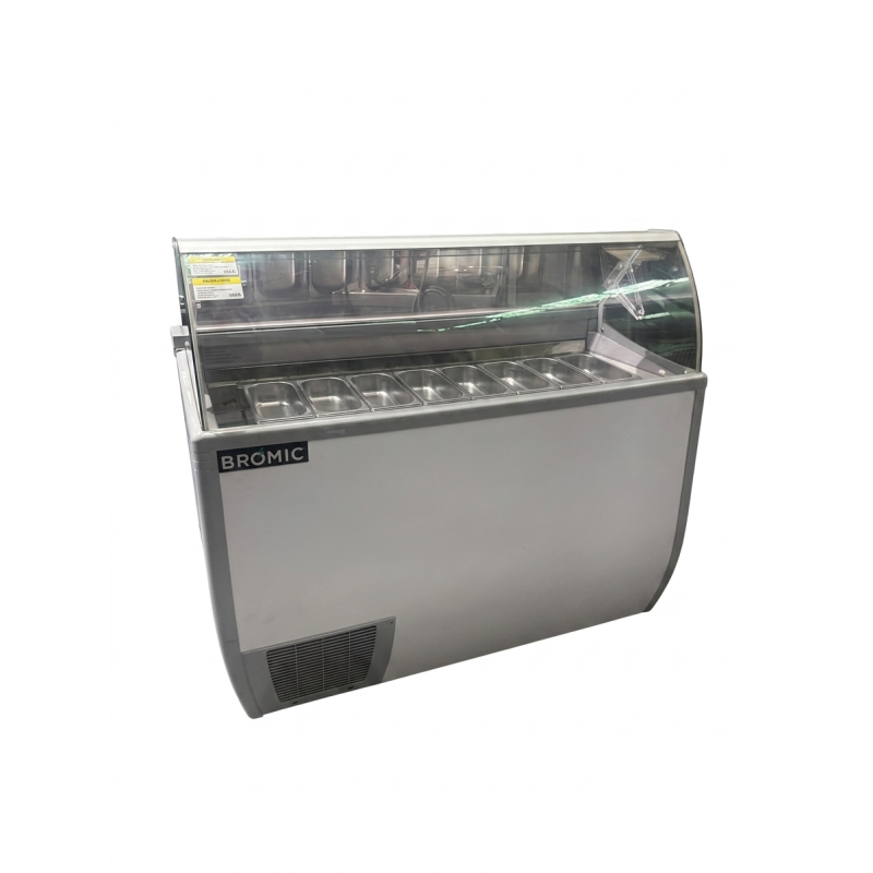 Used Bromic Fenice 7 Angle Top Flat Glass Gelato Display  - ST26UK071