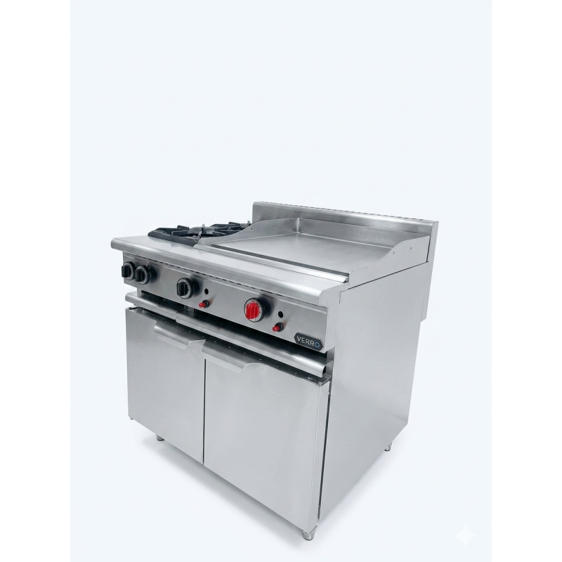 Used B &S VERRO VBT-SB2-GRP6 Combination Two Open Burners & 600mm Grill Plate - ST26UK355