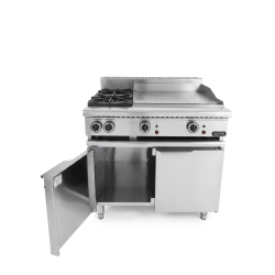 Used B &S VERRO VBT-SB2-GRP6 Combination Two Open Burners & 600mm Grill Plate - ST26UK355