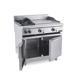 Used B &S VERRO VBT-SB2-GRP6 Combination Two Open Burners & 600mm Grill Plate - ST26UK355