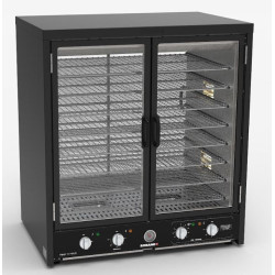 Roband HB200F Heat 'N' Hold Food Warmer - Black- Fixed Glass Display Side