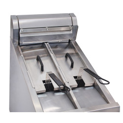 Austheat AF822 Freestanding Electric Fryer, two tanks