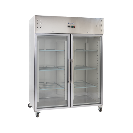 EXQUISITE - GSC1410G - COMMERCIAL KITCHEN UPRIGHT GASTRONORM CHILLERS WITH GLASS DOORS