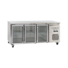 EXQUISITE - SSC400G - COMMERCIAL KITCHEN SNACK SIZE UNDER-BENCH CHILLER WITH GLASS DOORS