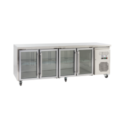 EXQUISITE - SSC550G - COMMERCIAL KITCHEN SNACK SIZE UNDER-BENCH CHILLER WITH GLASS DOORS
