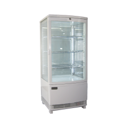 EXQUISITE - CTD78 White - 4-SIDED GLASS COUNTER TOP FRIDGE