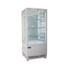 EXQUISITE - CTD78 White - 4-SIDED GLASS COUNTER TOP FRIDGE