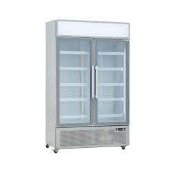 EXQUISITE - DC1010P - TWO GLASS DOORS UPRIGHT FRIDGE