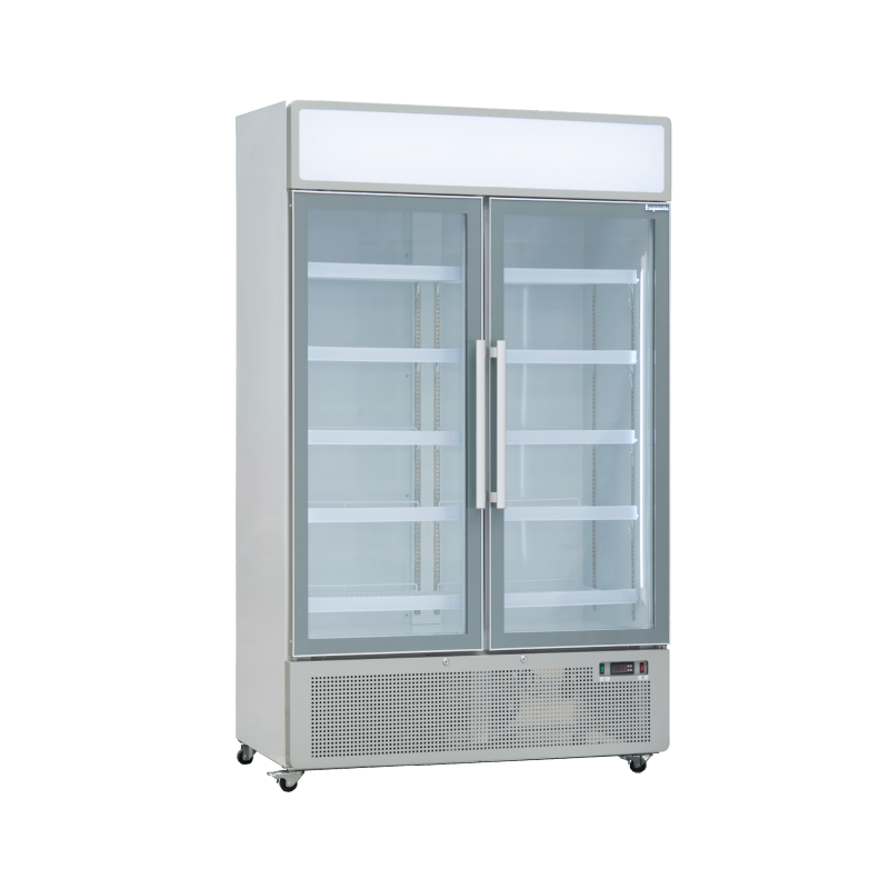EXQUISITE - DC1010P - TWO GLASS DOORS UPRIGHT FRIDGE