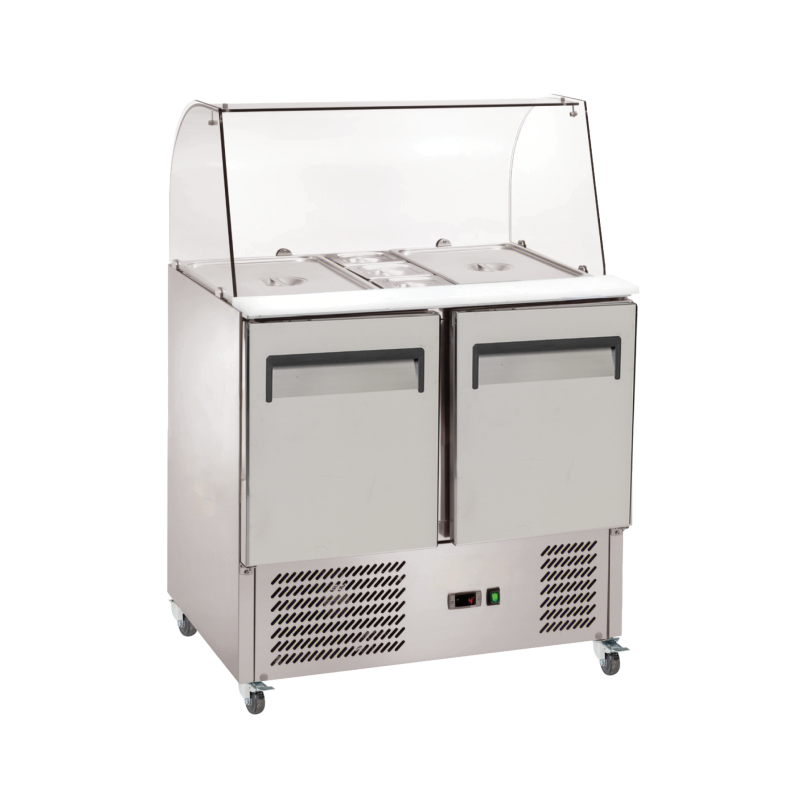 EXQUISITE - SBC250 - TWO DOOR PREPARATION CHILLER WITH CANOPY