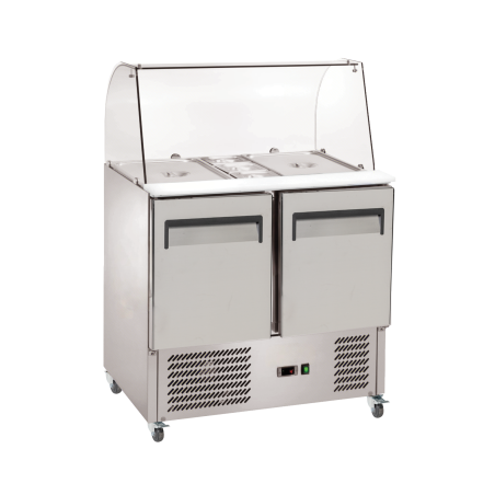 EXQUISITE - SBC250 - TWO DOOR PREPARATION CHILLER WITH CANOPY