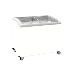 EXQUISITE - SD300 - CURVED GLASS CHEST FREEZER WITH LED