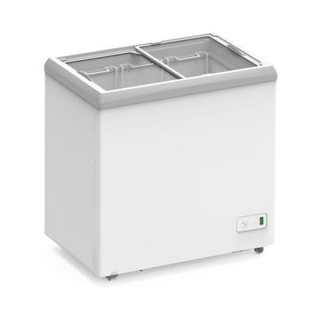 EXQUISITE - SD117 - FLAT GLASS CHEST FREEZER WITH LED