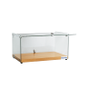 EXQUISITE - CD35 Oak/Black - FLAT GLASS AMBIENT COUNTER TOP DISPLAY