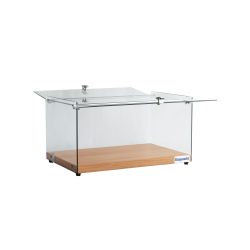EXQUISITE - CD35 Oak/Black - FLAT GLASS AMBIENT COUNTER TOP DISPLAY
